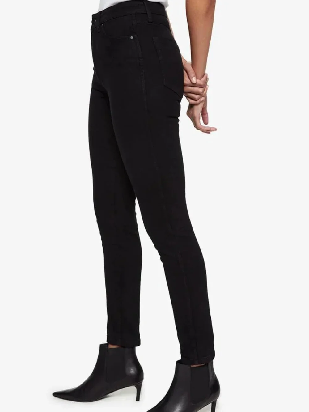 ANINE BING Jagger OD Black Dark Blue High Rise Skinny Ankle Jeans, Size 28 - Picture 3 of 14